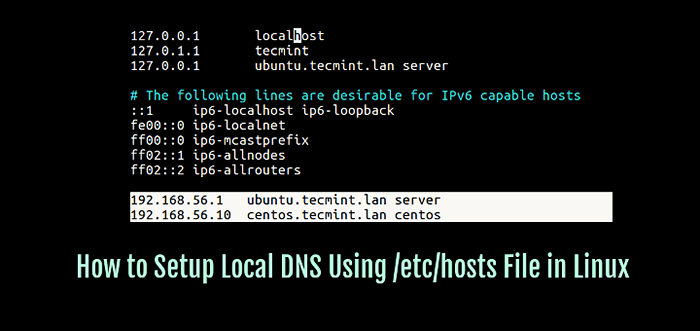 Como configurar o DNS local usando o arquivo /etc /hosts no Linux