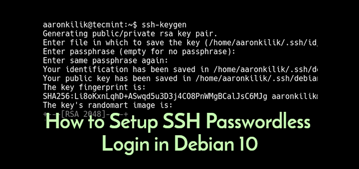 Cómo configurar el inicio de sesión sin contraseña SSH en Debian 10
