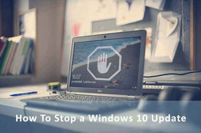Cómo detener una actualización de Windows 10