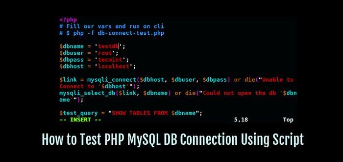 So testen Sie die Php MySQL -Datenbankverbindung mithilfe des Skripts