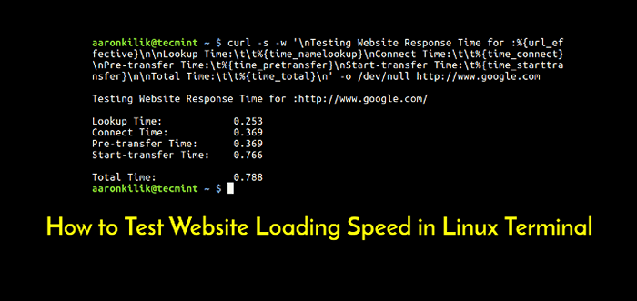 Comment tester la vitesse de chargement du site Web dans le terminal Linux