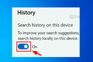 Cómo encender o apagar el historial de búsqueda reciente en Windows 11