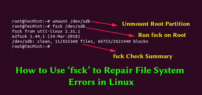 Comment utiliser «FSCK» pour réparer les erreurs du système de fichiers dans Linux