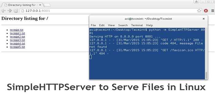 Jak używać Python „SimpleHttpserver” do natychmiastowego tworzenia WebServer lub serwowania plików