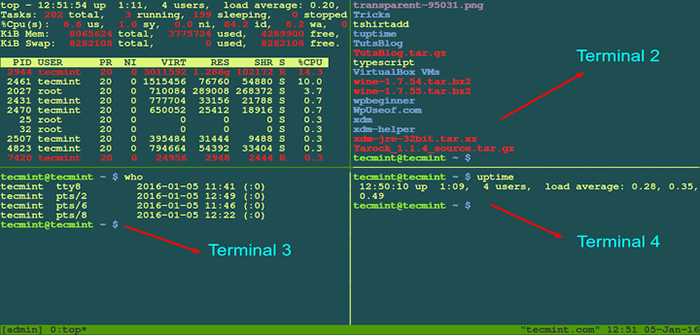 Cara menggunakan 'terminal tmux' untuk mengakses pelbagai terminal di dalam satu konsol