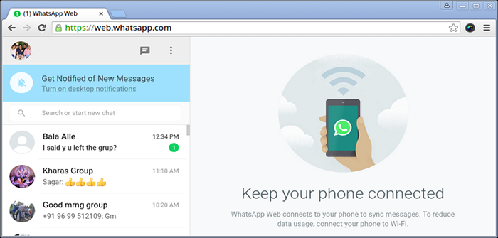 Cómo usar WhatsApp en Linux usando el cliente WhatsApp Web