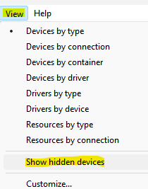 Cómo ver dispositivos ocultos en el administrador de dispositivos en Windows 11 o 10
