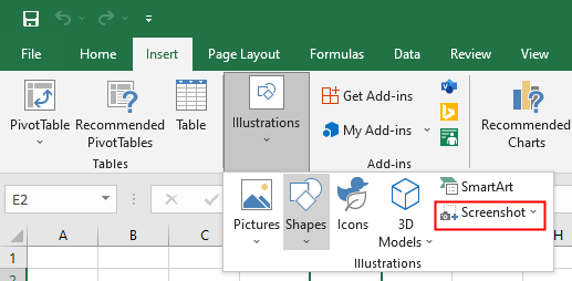 Inserindo uma captura de tela ou recorte de tela no MS Word, PowerPiont e Excel