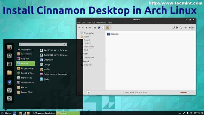Instalación de GUI (escritorio de canela) y software básico en Arch Linux