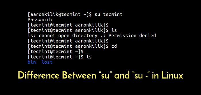 Aprenda la diferencia entre los comandos SU y SU - en Linux