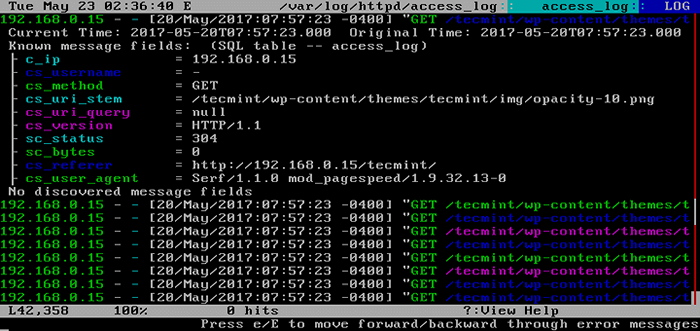 LNAV - menonton dan menganalisis log Apache dari terminal Linux