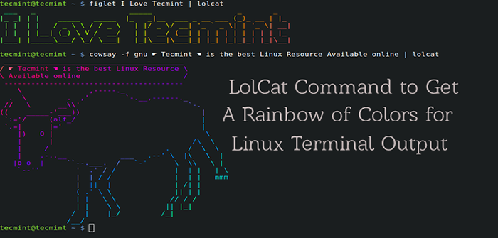 Lolcat una herramienta de línea de comando para emitir el arco iris de colores en la terminal de Linux