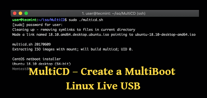 Multicd - Erstellen Sie ein Multiboot -Linux Live -USB