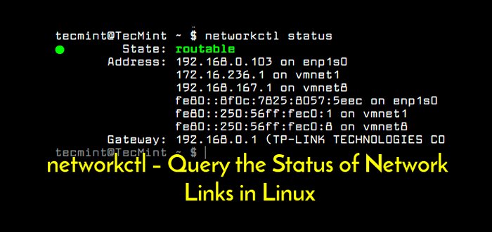 NetworkCTL consulte el estado de los enlaces de red en Linux