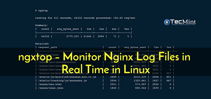 NGXTOP - Monitoruj pliki dziennika Nginx w czasie rzeczywistym w Linux