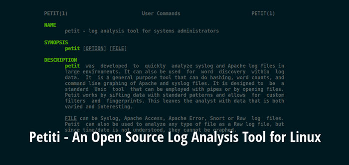 Petiti - Uma ferramenta de análise de log de código aberto para linux sysadmins