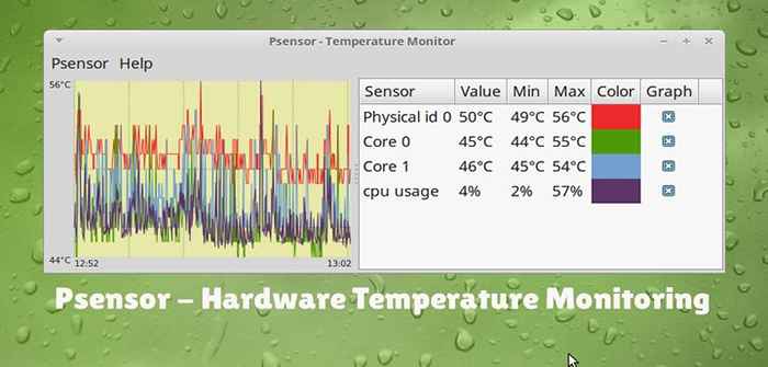 Psensor una herramienta de monitoreo de temperatura gráfica de hardware para Linux