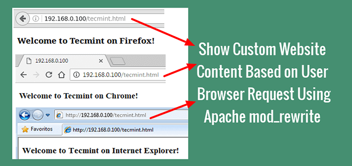 Redirige las solicitudes del sitio web basadas en el navegador utilizado (Chrome, Firefox o IE)