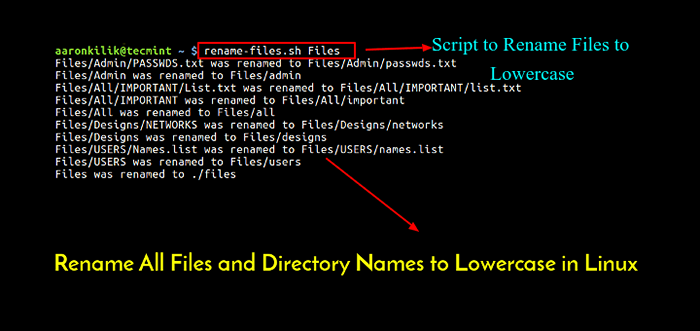 Namakan semula semua fail dan nama direktori kepada huruf kecil di linux