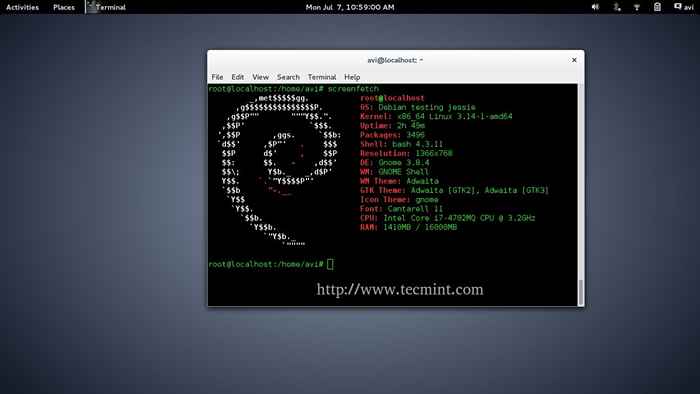 Screenfetch - ein ultimativer Systeminformationsgenerator für Linux
