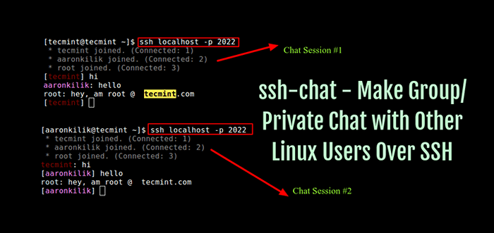 SSH-chat - Faites un chat en groupe / privé avec d'autres utilisateurs de Linux sur SSH
