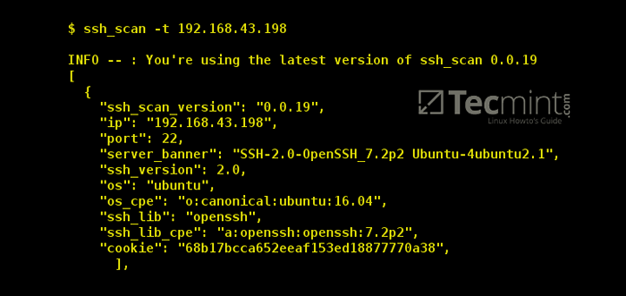 SSH_SCAN - Überprüft Ihre SSH -Serverkonfiguration und -richtlinie unter Linux