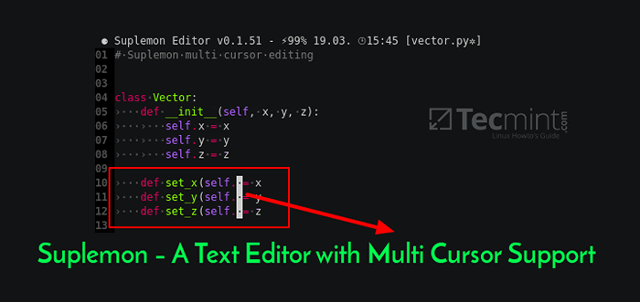 Suplemon un poderoso editor de texto de consola con soporte de múltiples cursor