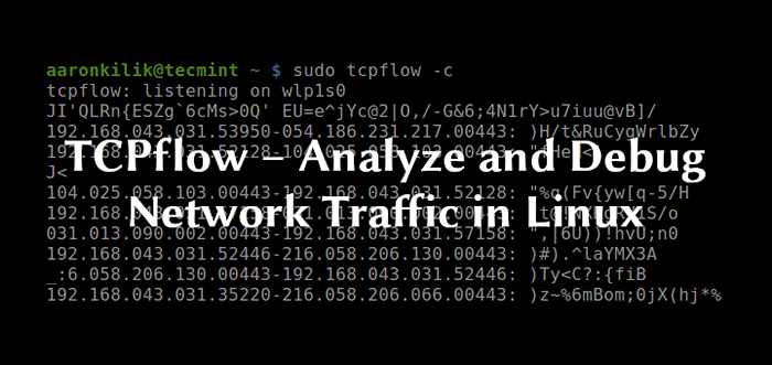 TCPFLOW analizar y depurar el tráfico de red en Linux