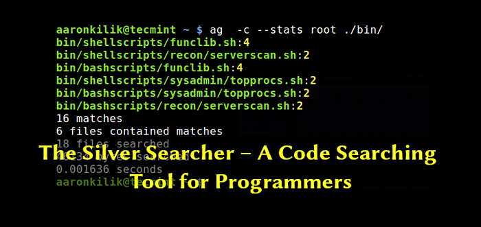 The Silver Searcher - Un outil de recherche de code pour les programmeurs