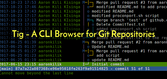 TIG - Un navegador de línea de comando para repositorios Git