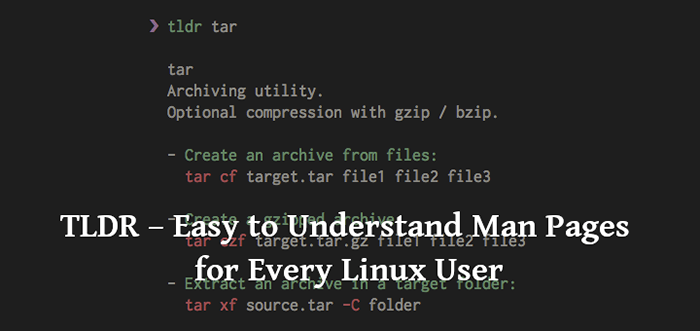 TLDR - Łatwe do zrozumienia strony dla każdego użytkownika Linux