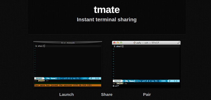 Tmate - Sesi Terminal SSH dengan selamat dengan pengguna Linux