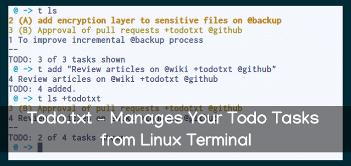 Hacer.TXT administra sus tareas de TODO de Linux Terminal