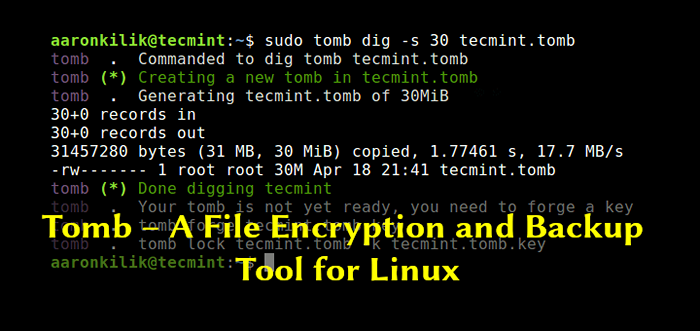 TOMB - Uma ferramenta de criptografia de arquivo e backup pessoal para Linux