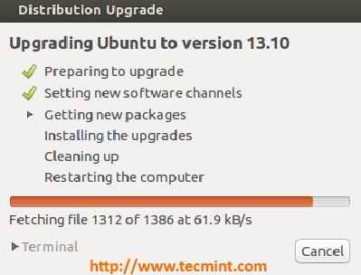 Uaktualnij Ubuntu 13.04 (Raining Ringtail) do Ubuntu 13.10 (Salamander z puchu)