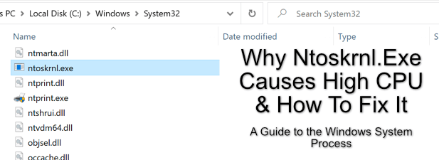 Por que Ntoskrnl.Exe causa alta CPU e como consertá -lo