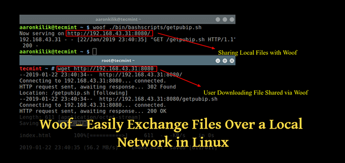 Woof intercambie fácilmente archivos a través de una red local en Linux