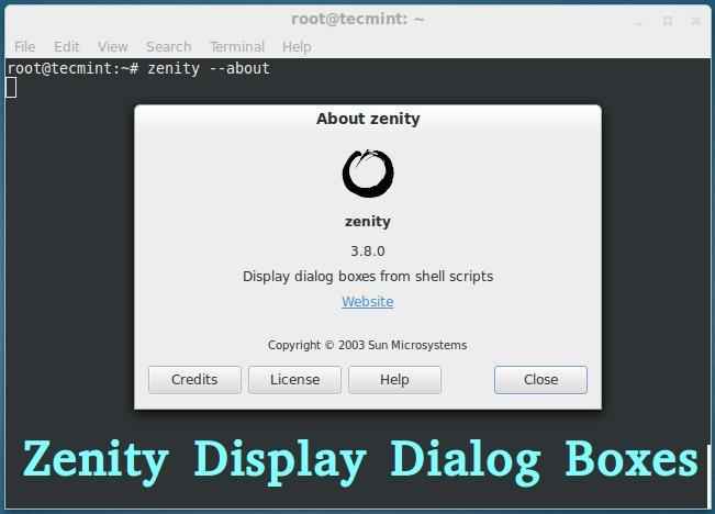 Zenity - Membuat kotak dialog grafis (GTK+) dalam skrip baris perintah dan shell