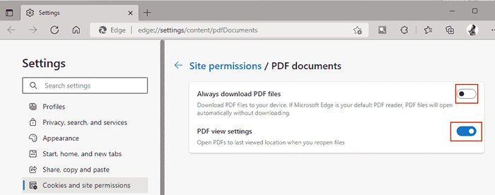 Beheben Sie PDF -Dateien, die im Microsoft Edge -Browser nicht geöffnet werden können