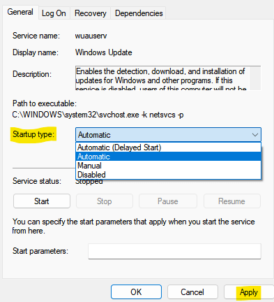 Napraw błąd usług 1058 Nie można uruchomić usługi w systemie Windows 11/10