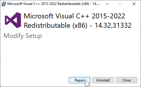 Napraw błąd środowiska wykonawczego Visual C ++ R6034 w systemie Windows 11/10