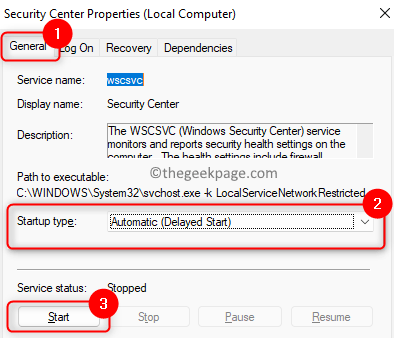 Corrigir o Windows Security Center não pode ser iniciado um erro no Windows 11/10