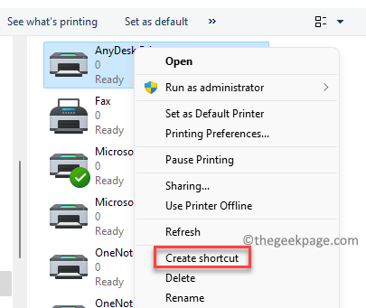 Comment ajouter une imprimante pour «envoyer à» menu contextuel de bureau sur Windows 11/10