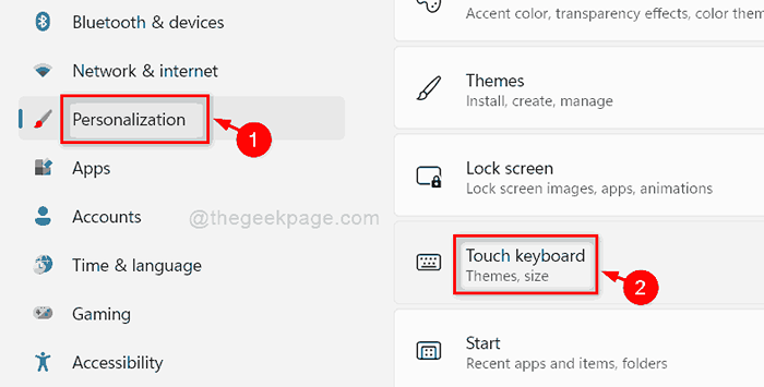 Como alterar o tamanho do teclado Touch no Windows 11/10