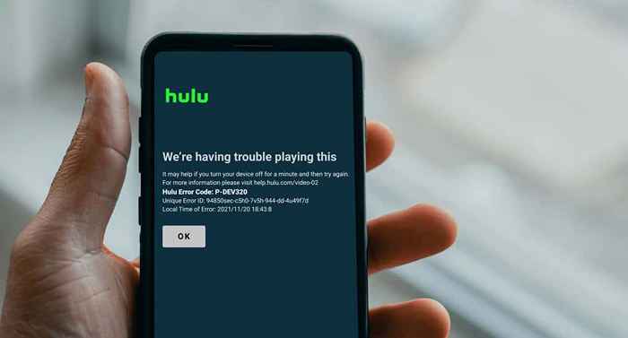 Como corrigir o código de erro Hulu P-D-DEV320