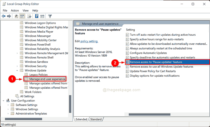 Como corrigir as atualizações de pausa Opção Greyed no Windows 11