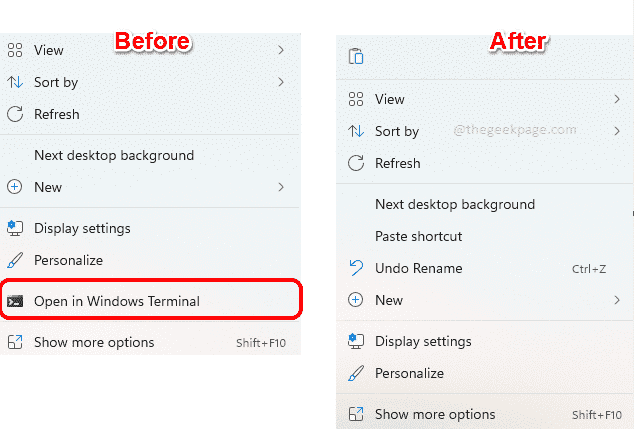Cara menghapus opsi Buka di Terminal Windows dari menu konteks klik kanan di Windows 11