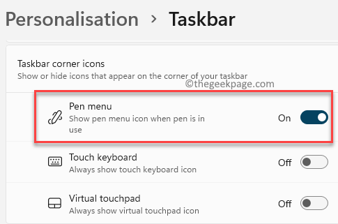 Cara Menunjukkan Ikon Menu Pen di Sudut Bar Tasket di Windows 11