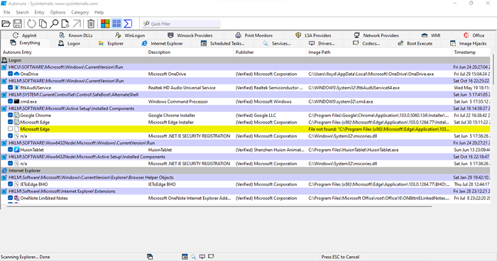 Cara Menggunakan Autoruns Untuk Melumpuhkan Program Permulaan di Windows