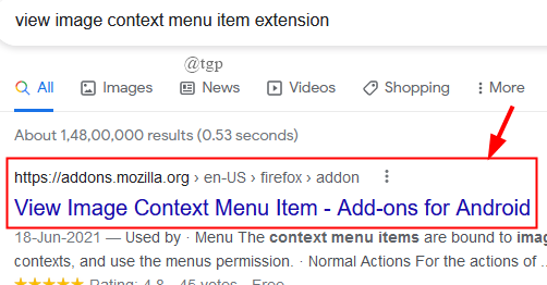 Restaurar la opción de menú de Ver imagen faltante en el navegador Firefox